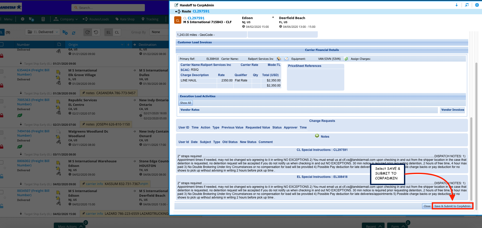 Carrier Status Updates/Tracking Process Street